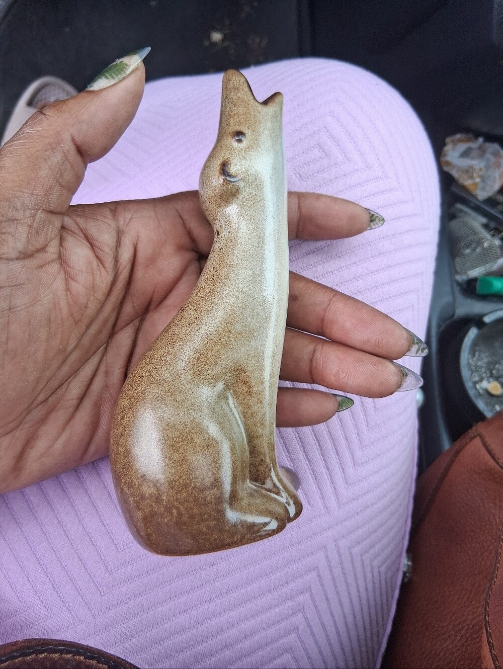 Howard Pierce Howling Coyote MCM California Pottery Figurine